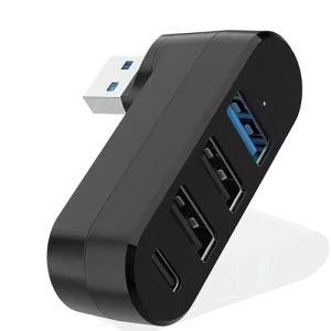 4-Port USB-C Splitter Hub with Rotating Design