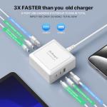50W USB-C Fast Charging Station with 6 Ports