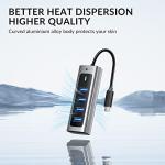 SETMSPACE USB C 4-Port Hub, High Speed Expansion