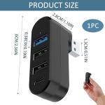 4-Port USB-C Splitter Hub with Rotating Design