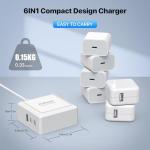 50W USB-C Fast Charging Station with 6 Ports