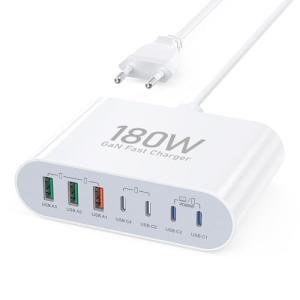 7-Port USB-C Charger Dock for MacBook and iPhone