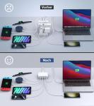 7-Port USB-C Charger Dock for MacBook and iPhone