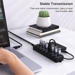 VEMONT 7-Port Powered USB Hub with Switches
