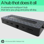 HP USB-C Hub with 7 Ports and Dual 4K Support