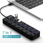 7-Port USB 3.0 Hub with Individual Power Switches