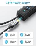 PHIXERO 7-Port USB 3.0 Hub and Splitter