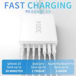 300W GaN USB-C 7-Port Fast Charger Hub