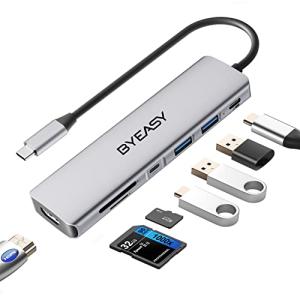 BYEASY 7-in-1 USB-C Hub with HDMI & Card Reader