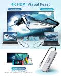 BYEASY 7-in-1 USB-C Hub with HDMI & Card Reader
