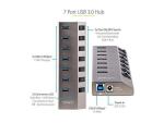 7-Port USB-C Hub with Individual On/Off Switches