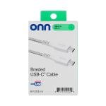 6' Braided USB-C Cable in White
