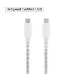 6' Braided USB-C Cable in White