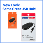 onn. Compact 4-Port USB-C Hub