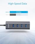 Anker 4-Port USB C Hub with 4 USB 3.0