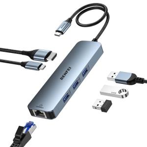 BENFEI 6-in-1 USB-C Hub with HDMI & Ethernet