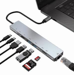 8-Port USB-C Hub with 4K HDMI and Ethernet