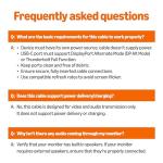 Amazon Basics DisplayPort to USB-C Cable, 1.8m