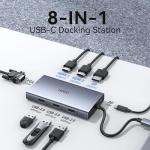 8-in-1 USB-C Docking Station with Dual HDMI
