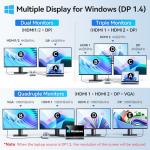 8-in-1 USB-C Docking Station with Dual HDMI