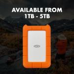 LaCie Rugged 1TB USB-C Portable Hard Drive