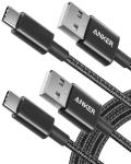 Anker 180cm Braided Nylon USB-C to USB-A Cable 2-Pack