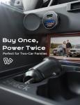 LISEN Dual USB-C Car Charger - Black