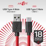JuicEBitz® Long USB-C to USB-A Charger Cable