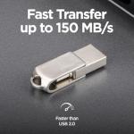 Integral 128GB Dual USB-C & Type A Flash Drive