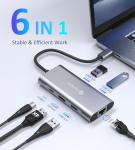 UtechSmart 6-in-1 USB-C Hub with Ethernet
