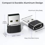 USB-C to USB Adapter 3-Pack for Apple & Samsung