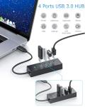 4-Port USB-C Hub with 5Gbps Speed
