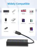 4-Port USB-C Hub with 5Gbps Speed