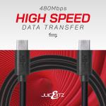 JuicEBitz® Extra Long USB-C Fast Charging Cable