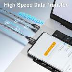 RAVIAD USB-C Fast Charging Cable 0.3M (2 Pack)