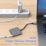 USB C to HDMI 3-in-1 Adapter, 4K Output
