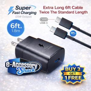 25W USB-C Fast Charger with 6FT Cable