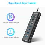 RSHTECH 7-Port Powered USB-C Hub with Fast Data