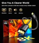 WARRKY 4K USB-C to DisplayPort Cable 1.8m