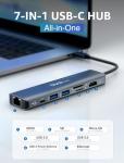 Dockteck 7-in-1 USB-C Hub with HDMI and Ethernet