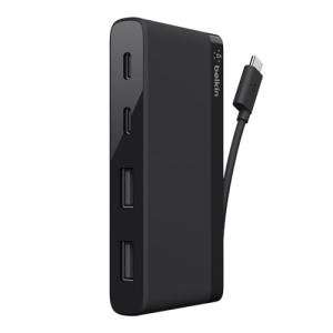 Belkin 4-Port Mini USB-C Hub, Black