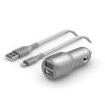 Belkin Dual USB Car Charger with Braided Cable