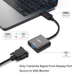 DisplayPort to VGA Adapter, Gold-Plated, Male to Female