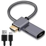 HDMI to USB-C Adapter with Micro USB Power