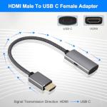 HDMI to USB-C Adapter with Micro USB Power