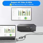 HDMI to USB-C Adapter with Micro USB Power