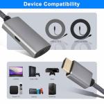HDMI to USB-C Adapter with Micro USB Power