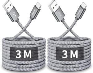 CLEEFUN 3M USB-C Cable 2-Pack Fast Charger