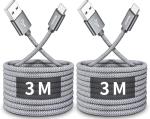 CLEEFUN 3M USB-C Cable 2-Pack Fast Charger