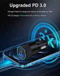 30W Dual Port USB-C Car Charger - 2 Pack